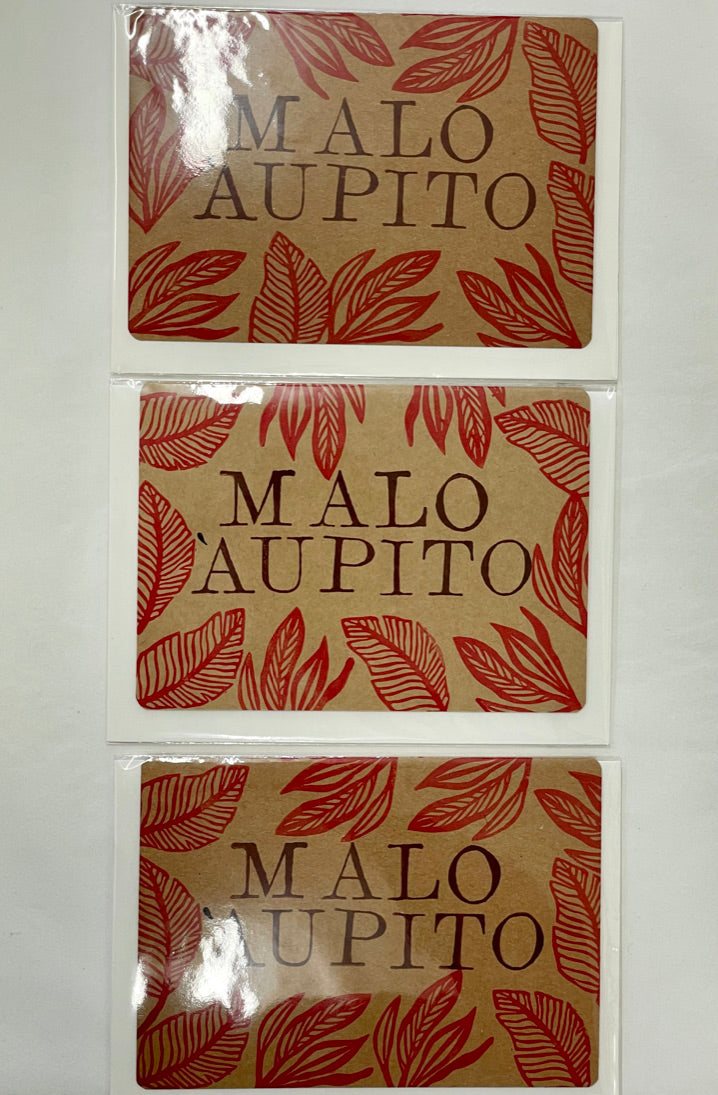 Malo 'Aupito Handmade & Handprinted Card by Ula&HerBrothers