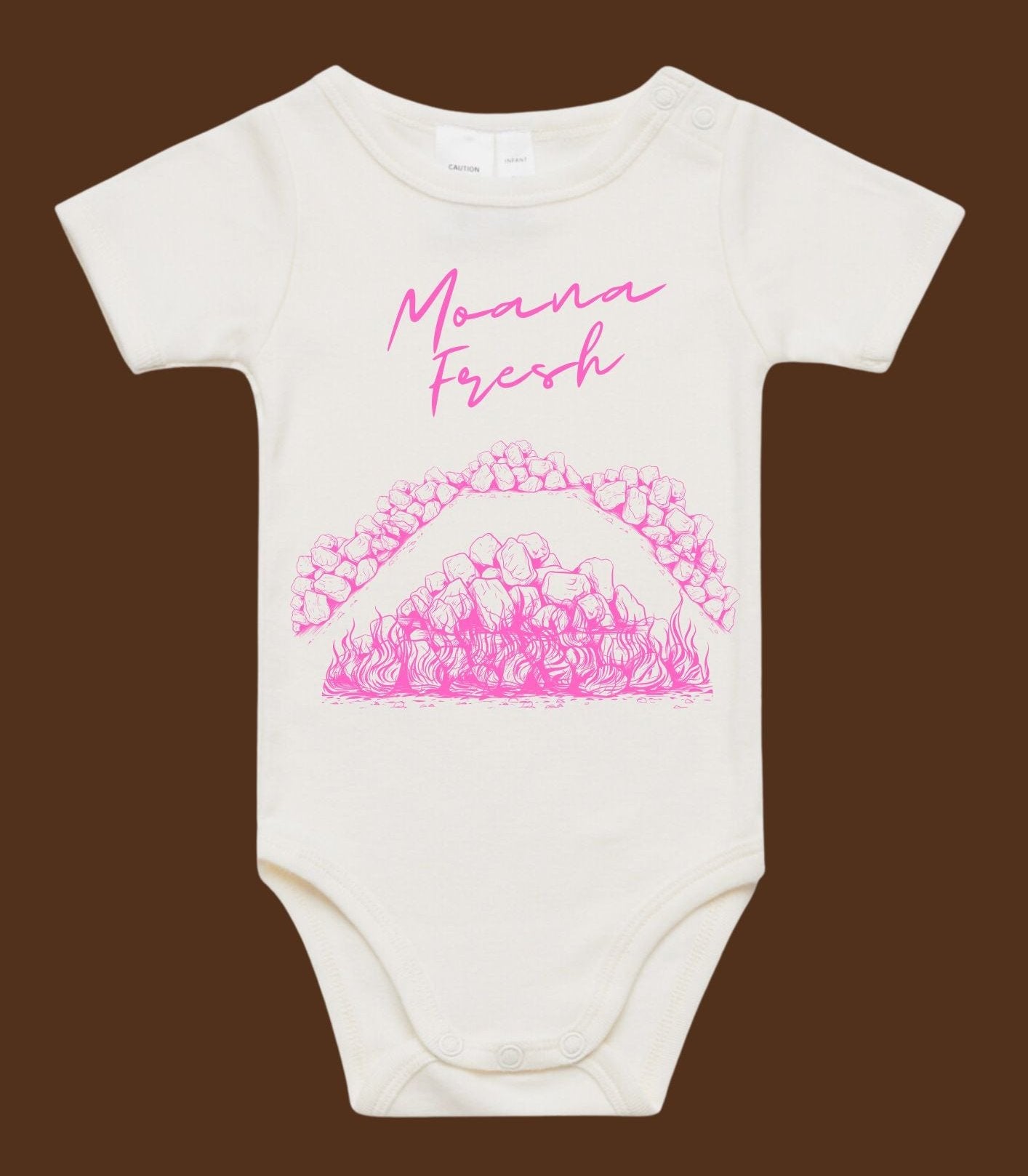 Moana Fresh UMU Pēpi Onesie - Hot pink NATURAL