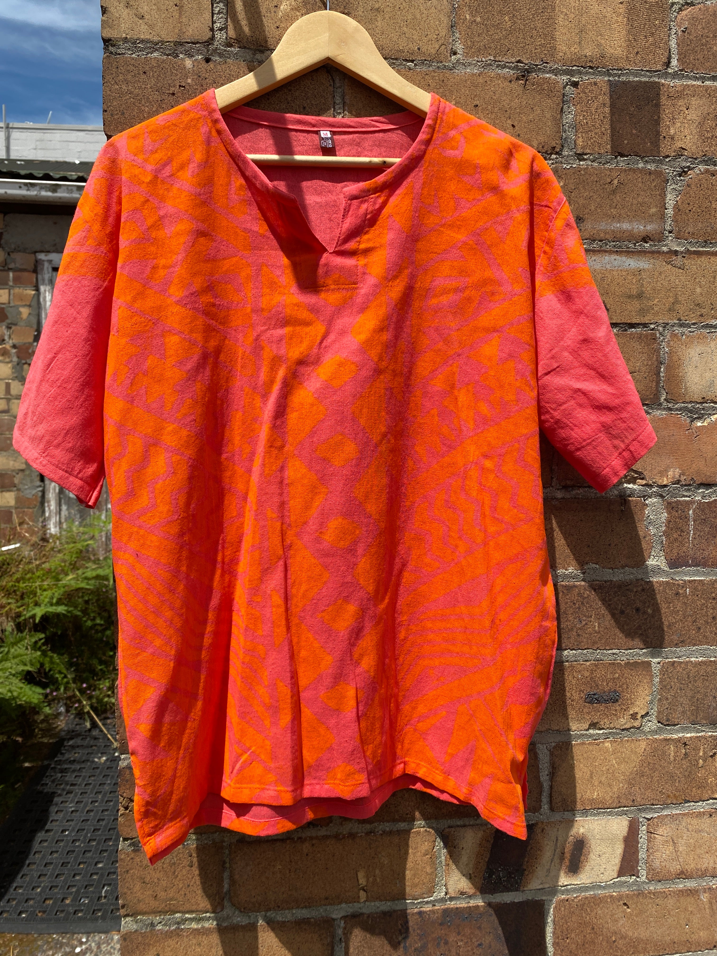 Hand-printed Coral Adult Shirt by Numa Mackenzie