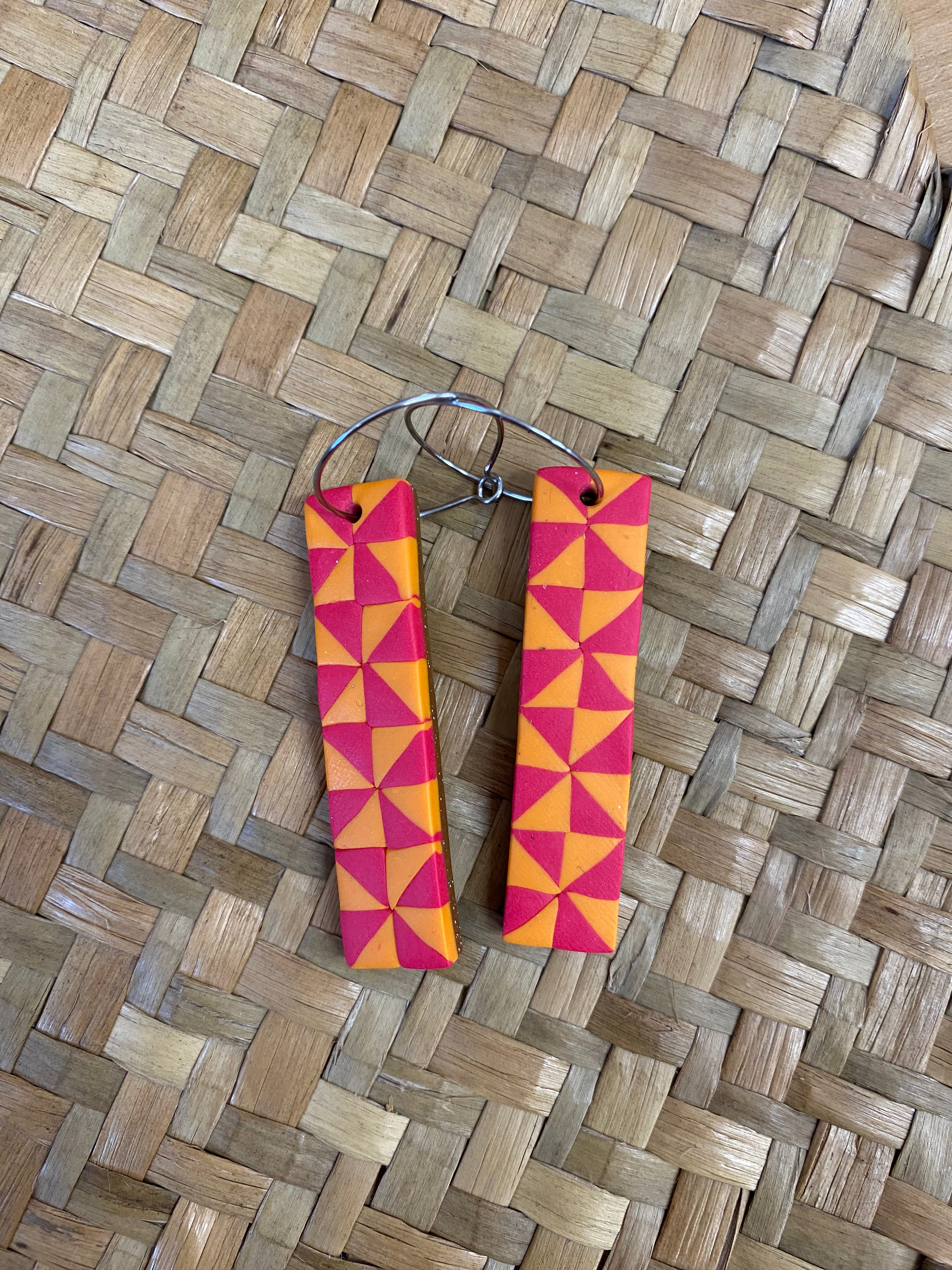 Manulua bar earrings by AOLELE Adornment