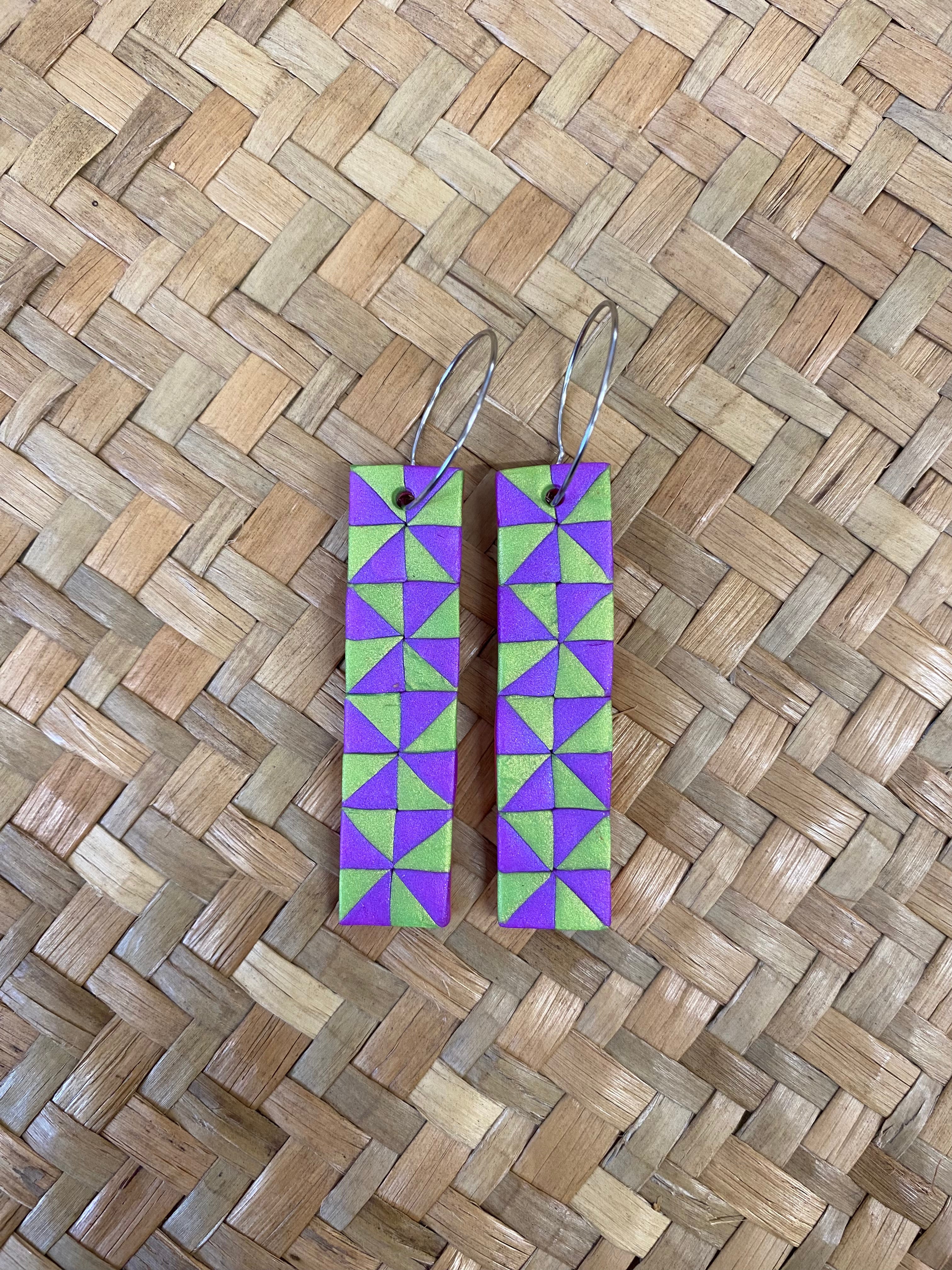 Manulua bar earrings by AOLELE Adornment