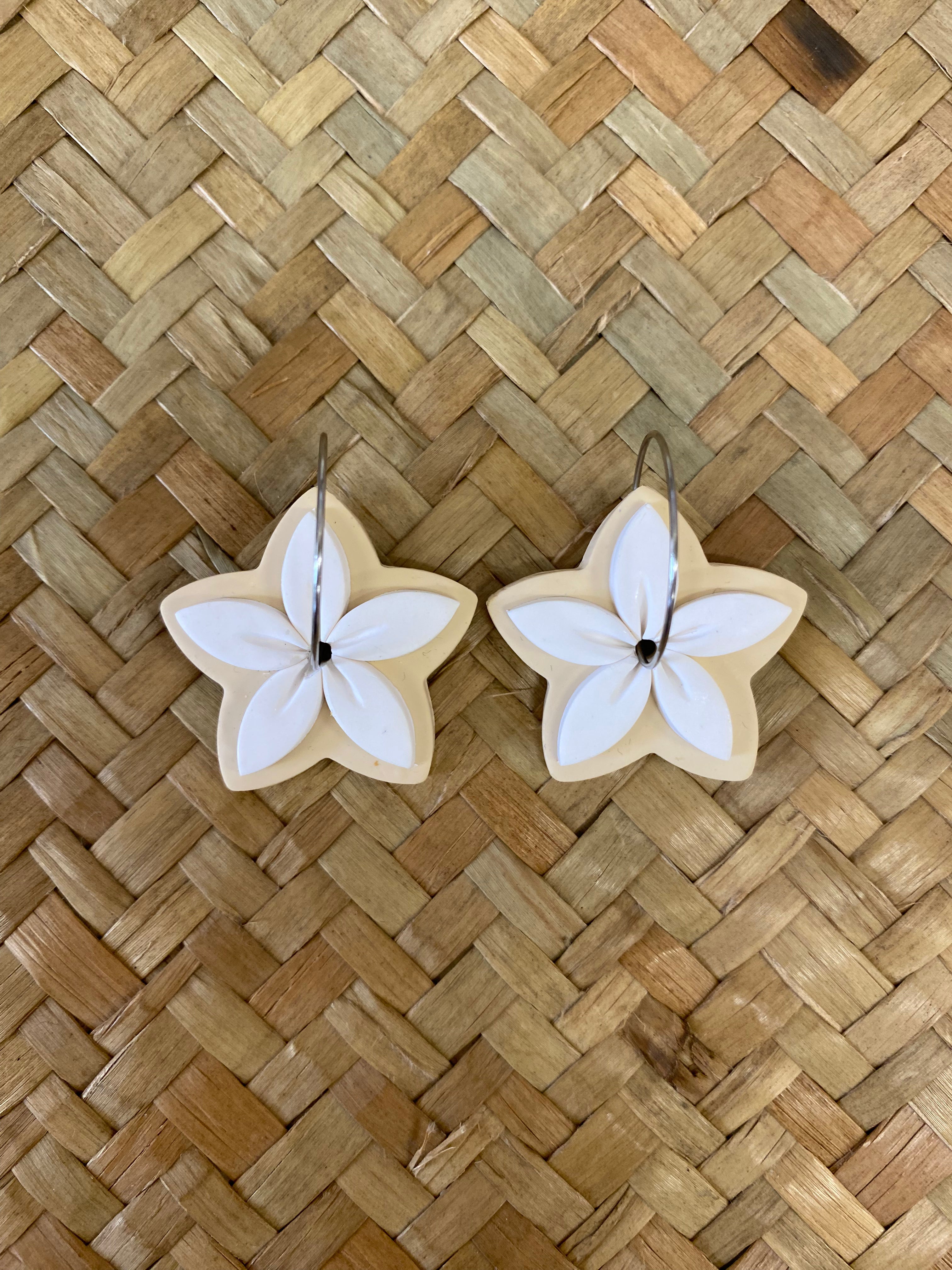 Pua Hoop Earrings by Aolele Adornment