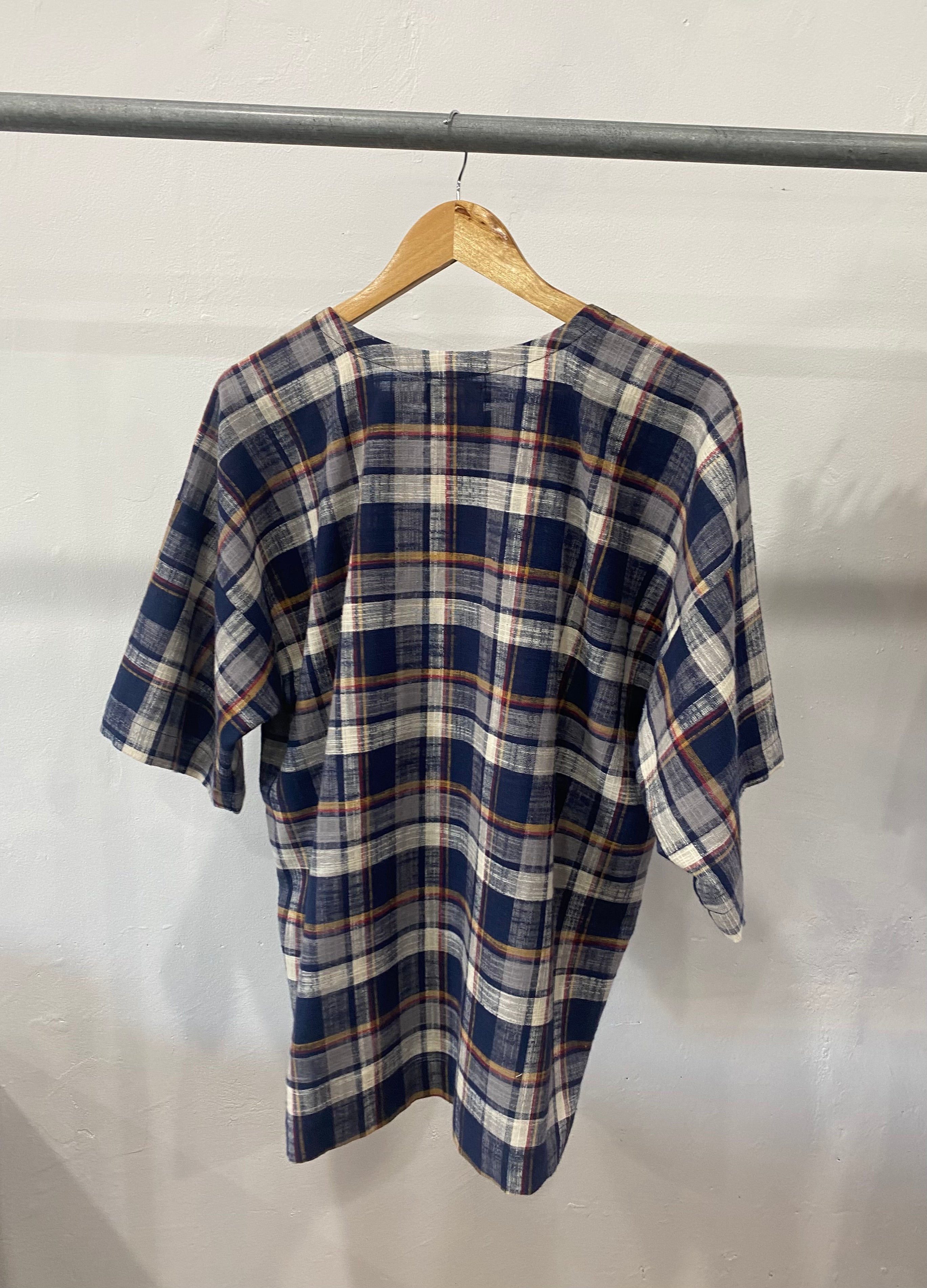 Tito Tee- Navy Plaid by Papa Clothing