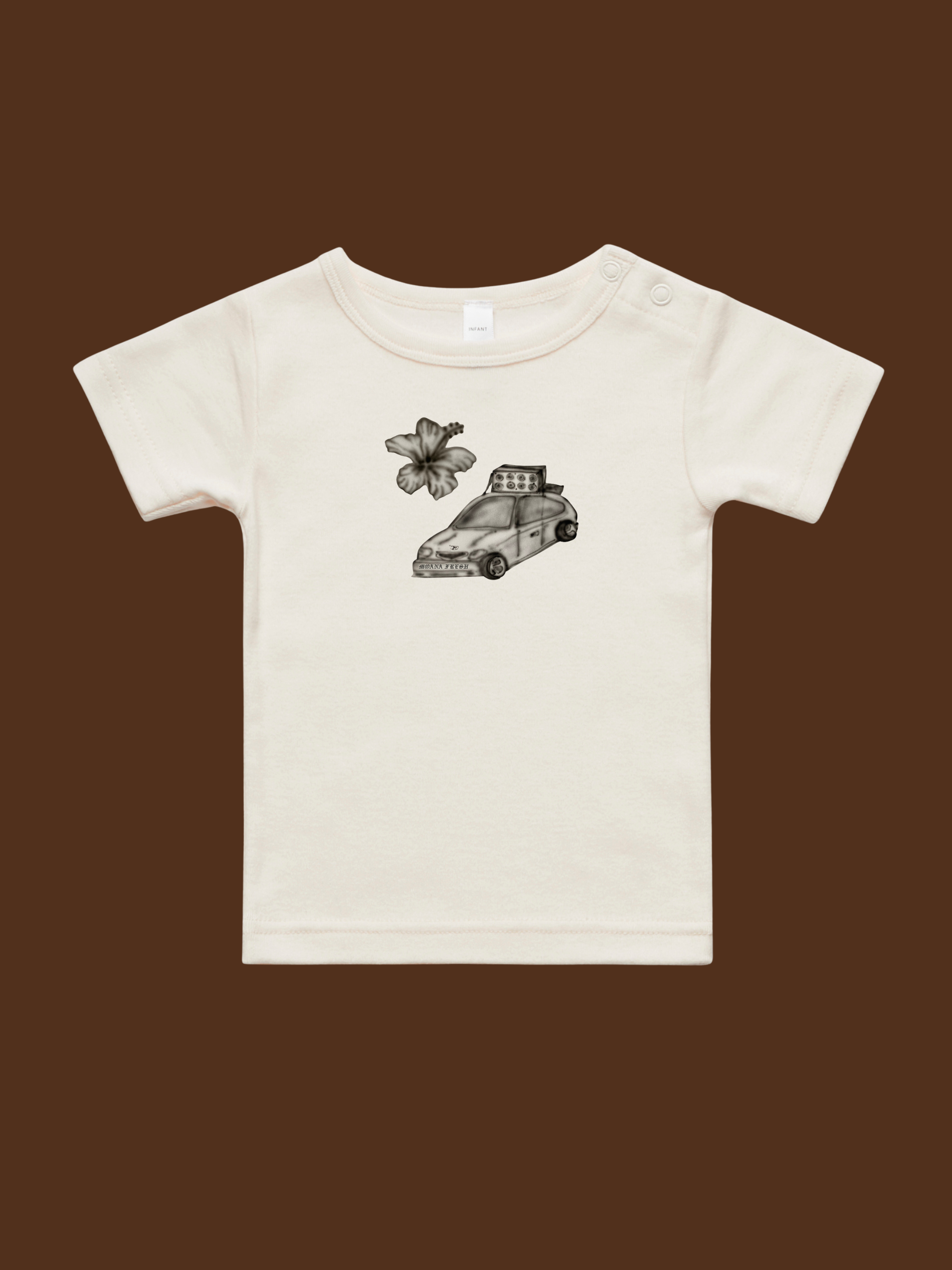 Moana Fresh Hibiscus Siren Car Pepe Tee - Pre-Order