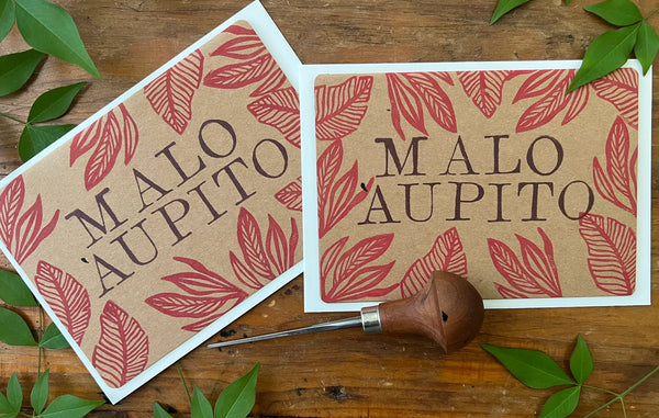 Malo 'Aupito Handmade & Handprinted Card by Ula&HerBrothers