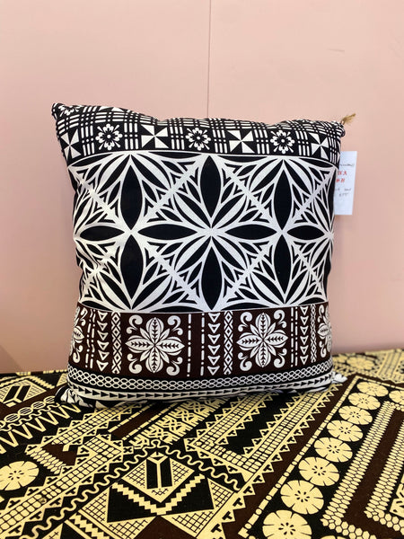Masi Cushion by Moana Oa - Dark Brown (Small 45cm x 45cm)