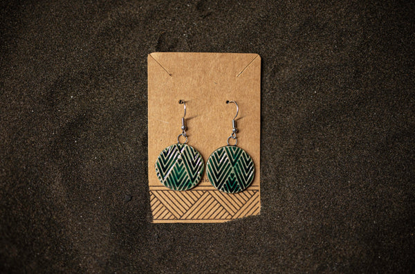 Moana Round Drop Ceramic Earrings by Form & Function Ceramics