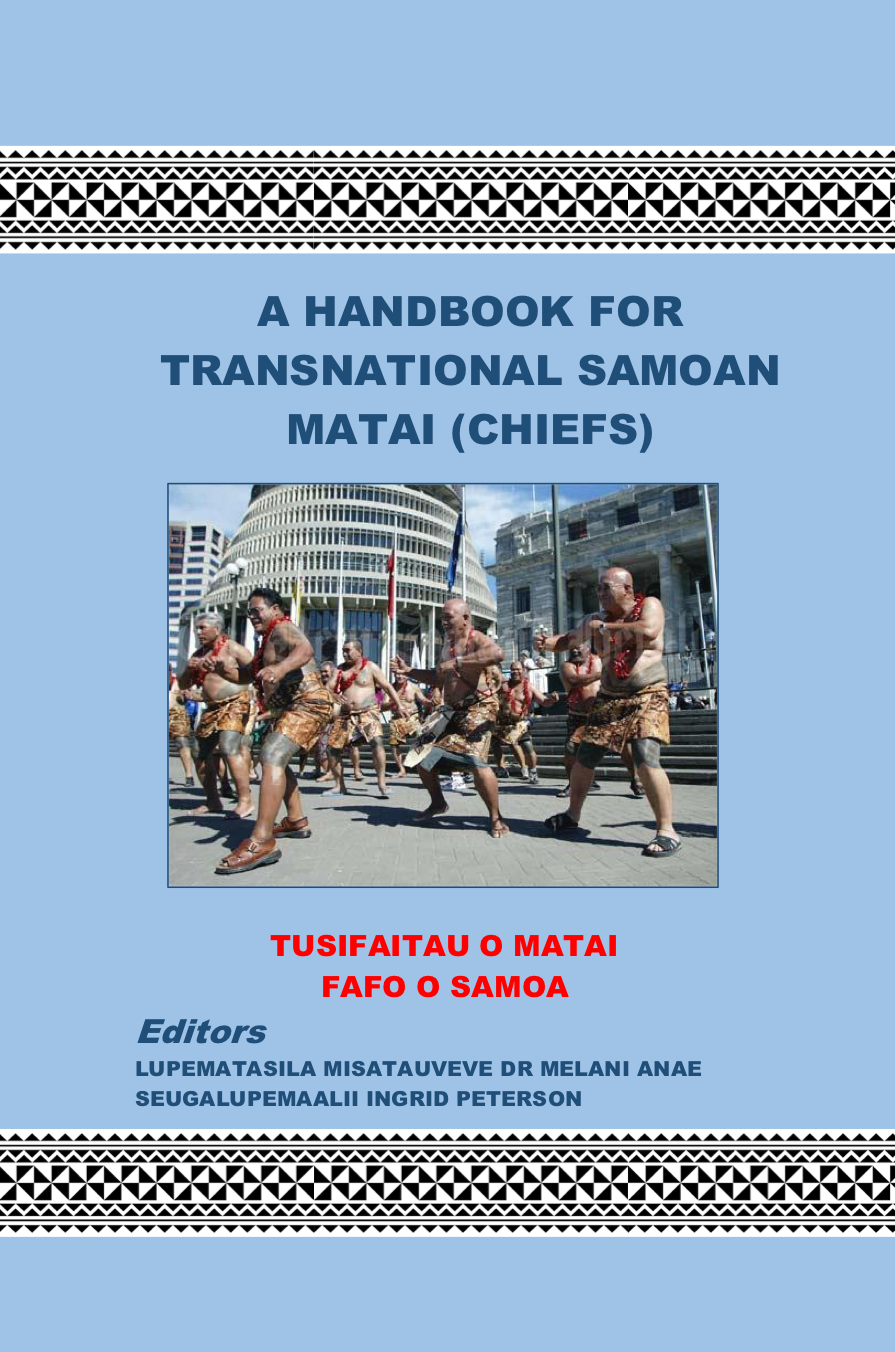 A Handbook for Transnational Samoan Matai (Chiefs) by Melani Anae (Signed)