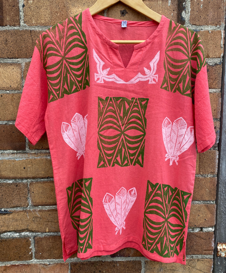 Hand-printed Shirt - Adult Size S by Numa Mackenzie